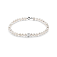 Pulsera Miluna Mujer in Oro blanco Perla PBR3826BX